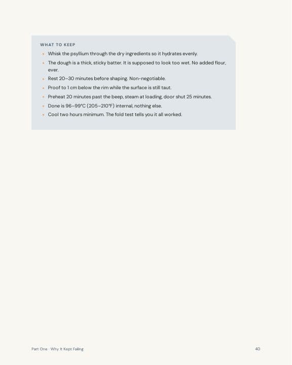 The Fold Test page from the system